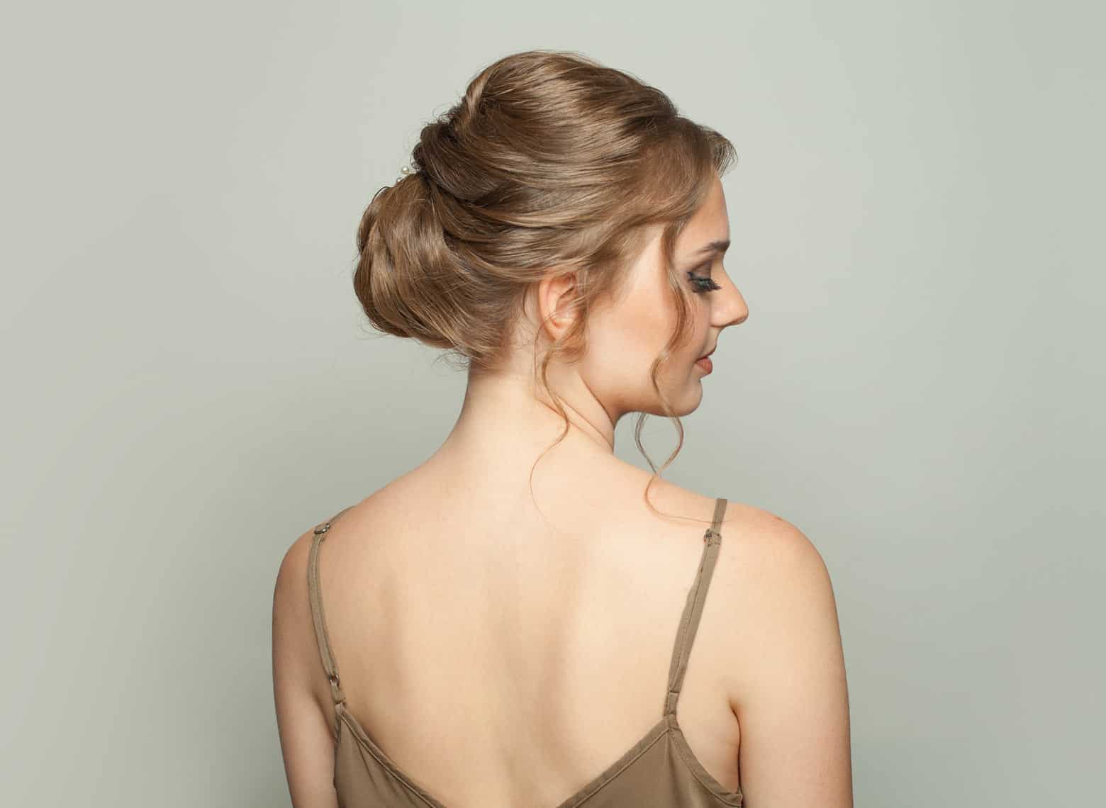 woman with braided updo